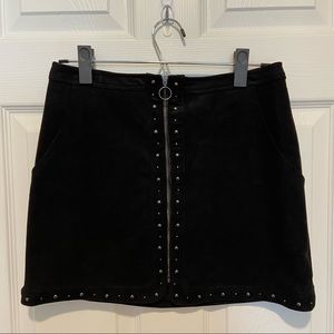 Faux Suede Black mini skirt size 4